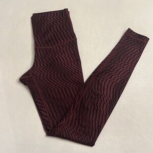 lululemon athletica Red and Black Patterned Leggings